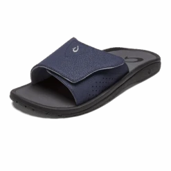 OluKai Nalu Slide - Trench Blue / Charcoal 12 OluKai Nalu Slide - Trench Blue / Charcoal -OluKai 10332 DE26 AMZ NaluSlide TrenchBlueCharcoal