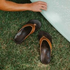 OluKai Hikianalia - Tan / Dark Java -OluKai 10420 3448 103