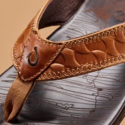 OluKai Hikianalia - Tan / Dark Java -OluKai 10440 RK87 HIKIANALIA M Tan DkJava 1