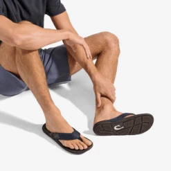 OluKai Tuahine - Trench Blue / Dark Wood -OluKai 10465 DE63 102 M TUAHINE TrenchBlueDkWood