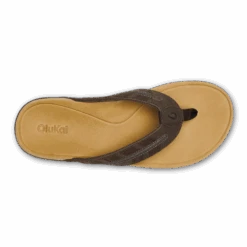 OluKai Tuahine Palm-Dk Java / Golden Sand -OluKai 10576 48GS 004 M TUAHINEPALM DarkJavaGoldenSand